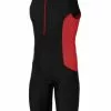 Zone3 Aquaflo Plus Mouwloos Trisuit Zwart/rood Heren