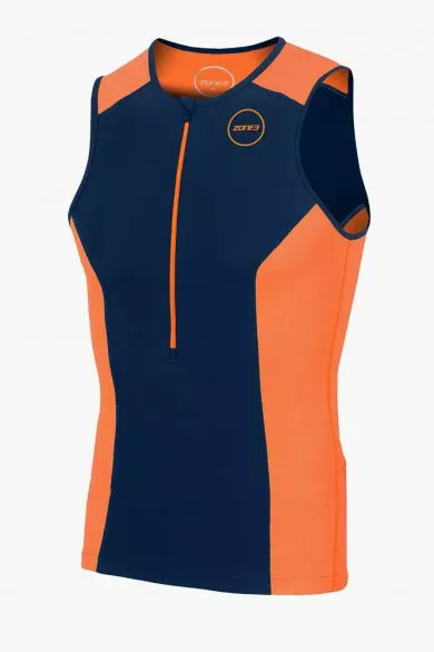 Zone3 Aquaflo Plus Mouwloos Tri Top Blauw/oranje Heren 3 Zone3 Aquaflo Plus Mouwloos Tri Top Blauw/oranje Heren