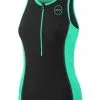Zone3 Aquaflo Plus Mouwloos Tri Top Zwart/mint Dames -Goedkope Sport Glans Winkel aquaflo top wmns mint front 01