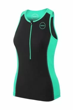 Zone3 Aquaflo Plus Mouwloos Tri Top Zwart/mint Dames