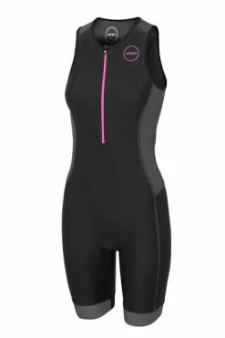 Zone3 Aquaflo Plus Mouwloos Trisuit Zwart Dames