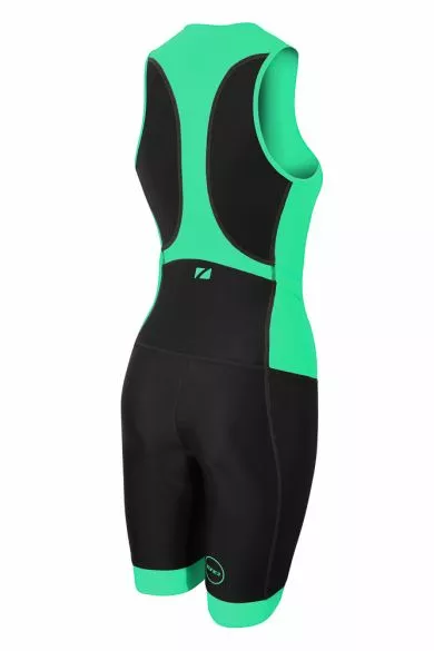 Zone3 Aquaflo Plus Mouwloos Trisuit Zwart/mint Dames 4 Zone3 Aquaflo Plus Mouwloos Trisuit Zwart/mint Dames - Afbeelding 2