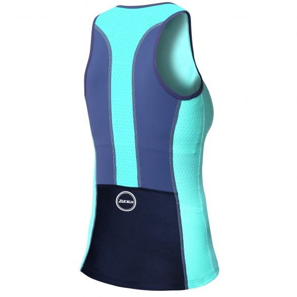 Zone3 Aquaflo Plus Tri Top Zwart/mintgroen Dames 4 Zone3 Aquaflo Plus Tri Top Zwart/mintgroen Dames - Afbeelding 2