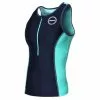 Zone3 Aquaflo Plus Tri Top Zwart/mintgroen Dames -Goedkope Sport Glans Winkel aquaflo women top shorts green cutout 2