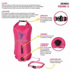 BTTLNS Saferswimmer Zwemboei 28 Liter Poseidon 1.0 Roze -Goedkope Sport Glans Winkel bttlns buoys highlights poseidon 10 pink nl
