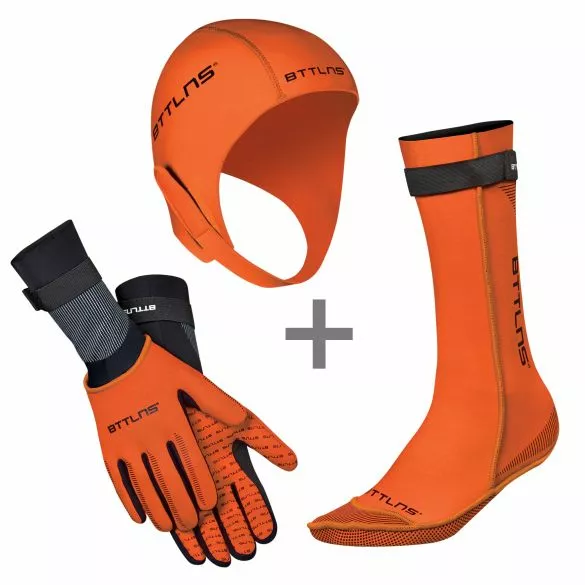 BTTLNS Neopreen Accessoires Voordeelset Oranje 3 BTTLNS Neopreen Accessoires Voordeelset Oranje