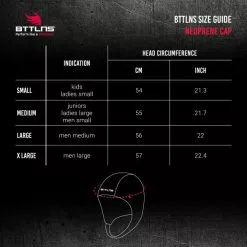 BTTLNS Neopreen Thermal Swim Cap Zethes 1.0 Zilver 11 BTTLNS Neopreen Thermal Swim Cap Zethes 1.0 Zilver -Goedkope Sport Glans Winkel bttlns size guide neoprene cap 7