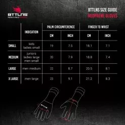 BTTLNS Neopreen Thermal Zwemhandschoenen Chione 1.0 Goud 8 BTTLNS Neopreen Thermal Zwemhandschoenen Chione 1.0 Goud -Goedkope Sport Glans Winkel bttlns size guide neoprene gloves 2