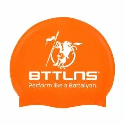 BTTLNS Siliconen Badmuts Oranje Absorber 2.0 -Goedkope Sport Glans Winkel bttlns swimcap absorber 20 orange white old 03