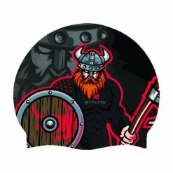 BTTLNS Absorber 2.0 Siliconen Badmuts Bloody Redbeard -Goedkope Sport Glans Winkel bttlns swimcap absorber 20 se bloody redbeard 03