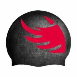 BTTLNS Absorber 2.0 Siliconen Badmuts Onyx Zwart/rood -Goedkope Sport Glans Winkel bttlns swimcap absorber 20 se onyx black red 04