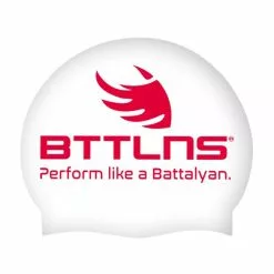 BTTLNS Absorber 2.0 Siliconen Badmuts Wit/rood -Goedkope Sport Glans Winkel bttlns swimcap absorber 20 white red 03