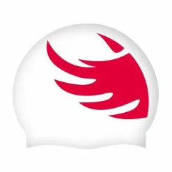 BTTLNS Absorber 2.0 Siliconen Badmuts Wit/rood -Goedkope Sport Glans Winkel bttlns swimcap absorber 20 white red 04