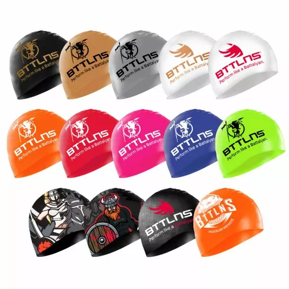 BTTLNS Shark Absorber 2.0 Siliconen Badmuts Neon/oranje 6 BTTLNS Shark Absorber 2.0 Siliconen Badmuts Neon/oranje - Afbeelding 4