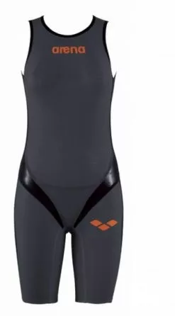 Arena Carbon Pro Rear Zip Mouwloos Trisuit Donkergrijs Dames
