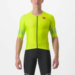Castelli Free Speed 2 Race Tri Top Groen/geel Heren
