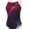 Zone3 Cosmic 2.0 Strap Back Badpak Zwart/paars Dames -Goedkope Sport Glans Winkel cosmic 20 costume front