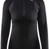 Craft Active Extreme X Zip Ondershirt Lange Mouw Zwart Dames