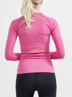 Craft Core Dry Active Comfort Lange Mouwen Roze Dames -Goedkope Sport Glans Winkel craft baselayer dames core dry active comfort ls w 1911168 738000 03