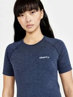 Craft CORE Dry Active Comfort Ondershirt Korte Mouw Blauw Dames -Goedkope Sport Glans Winkel craft baselayer dames core dry active comfort ss w 1911677 396000 06