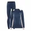 Craft Core Dry Thermo Onderkleding Set Blauw/roze Dames -Goedkope Sport Glans Winkel craft baselayer dames core dry baselayer set 1909706 698718 01