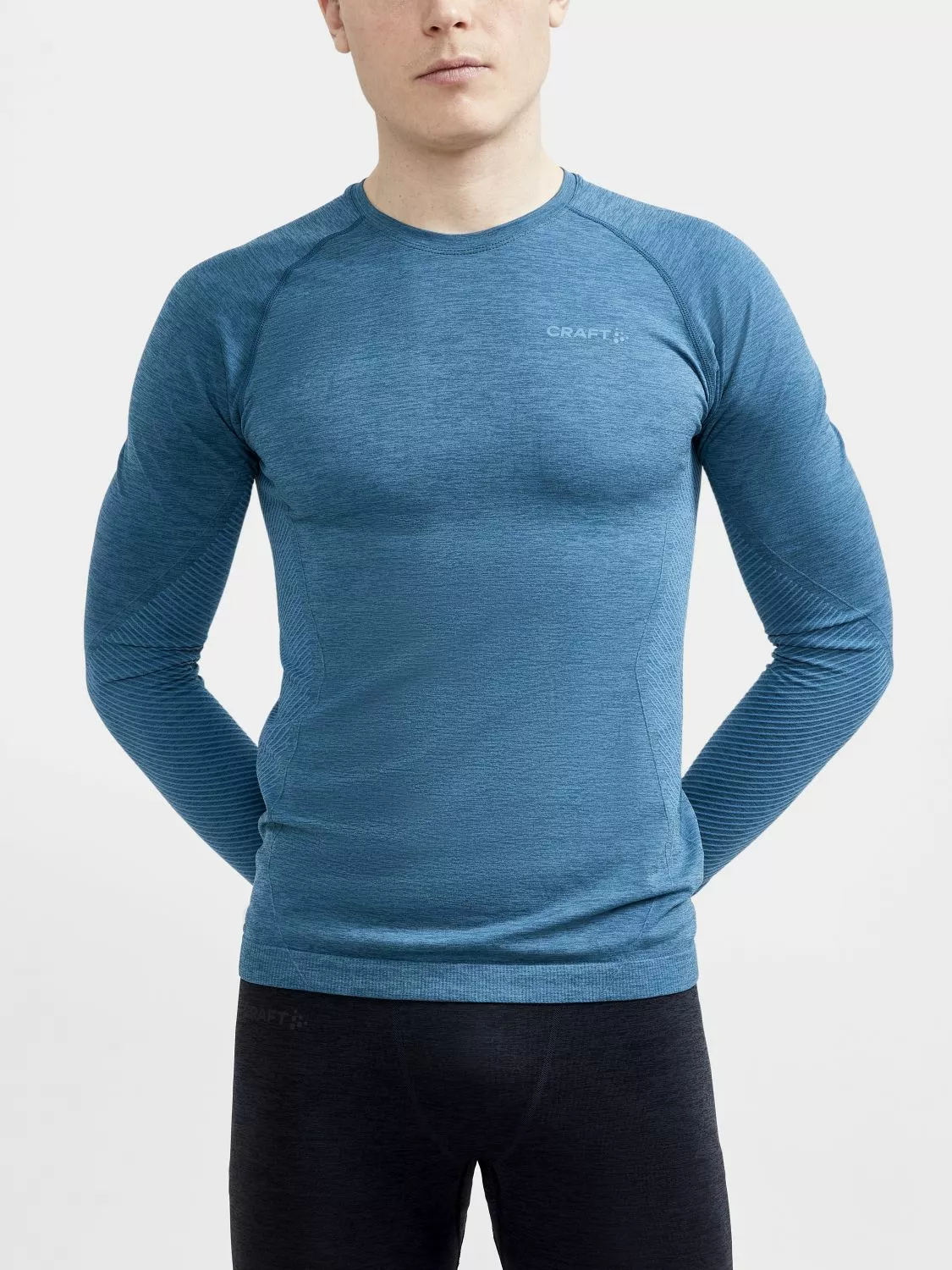 Craft Core Dry Active Comfort Shirt Lange Mouw Blauw Heren 4 Craft Core Dry Active Comfort Shirt Lange Mouw Blauw Heren - Afbeelding 2