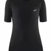 Craft Cool Intensity Korte Mouw Ondershirt Zwart Dames -Goedkope Sport Glans Winkel craft cool intensity singlet roundneck short sleeve dames zwart