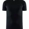 Craft Core Dry Active Comfort Korte Mouw Ondershirt Zwart Heren