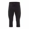 Craft Active Intensity Broek Driekwart Zwart Heren -Goedkope Sport Glans Winkel craft heren baselayer active intensity knicker 1907935 999995 01