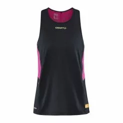 Craft PRO Hypervent Singlet Shirt Mouwloos Zwart/roze Dames