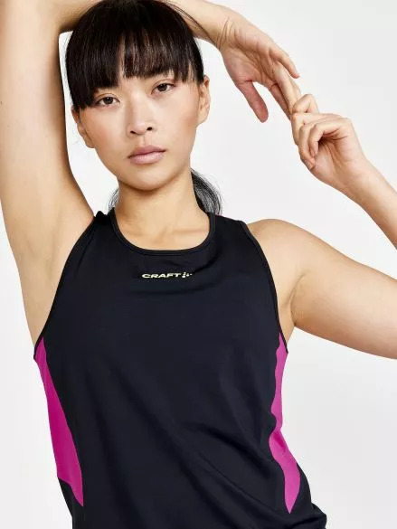 Craft PRO Hypervent Singlet Shirt Mouwloos Zwart/roze Dames 8 Craft PRO Hypervent Singlet Shirt Mouwloos Zwart/roze Dames - Afbeelding 6