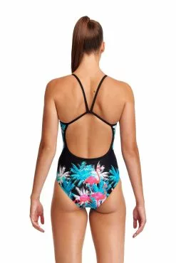 Funkita Flamingo Night Single Strap Badpak Dames -Goedkope Sport Glans Winkel funkita flamingo night single strap dames 03