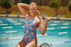 Funkita Pastel Porpie Diamond Back Badpak Dames -Goedkope Sport Glans Winkel funkita zwemkleding dames diamond back badpak fks033l pastel porpie 011