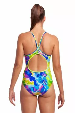Funkita Pablo's Pizza Diamond Back Badpak Dames -Goedkope Sport Glans Winkel funkita zwemkleding dames diamond back badpak fs11l pablos pizza 003