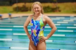 Funkita Pablo's Pizza Diamond Back Badpak Dames -Goedkope Sport Glans Winkel funkita zwemkleding dames diamond back badpak fs11l pablos pizza 011