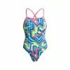 Funkita Cut Lines Tie Me Tight Badpak Dames -Goedkope Sport Glans Winkel funkita zwemkleding dames tie me tight cut lines fks001l70934 001