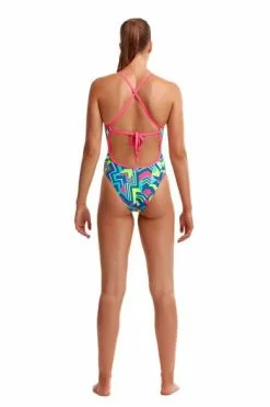 Funkita Cut Lines Tie Me Tight Badpak Dames -Goedkope Sport Glans Winkel funkita zwemkleding dames tie me tight cut lines fks001l70934 003