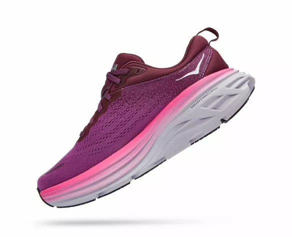 Hoka One One Hoka Bondi 8 Hardloopschoenen Paars Dames 4 Hoka One One Hoka Bondi 8 Hardloopschoenen Paars Dames - Afbeelding 2