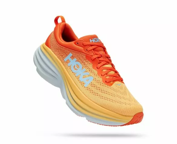 Hoka One One Hoka Bondi 8 Hardloopschoenen Rood/geel Heren 3 Hoka One One Hoka Bondi 8 Hardloopschoenen Rood/geel Heren