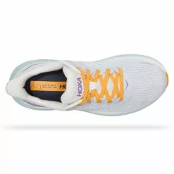 Hoka One One Clifton 8 Hardloopschoenen Grijs/oranje Dames -Goedkope Sport Glans Winkel hoka dames 1119394 bdbw 005