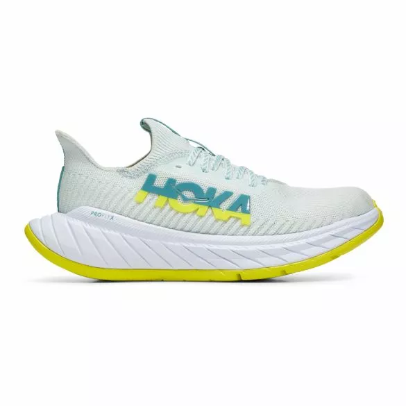 Hoka One One Hoka Carbon X 3 Hardloopschoenen Wit/geel Dames 3 Hoka One One Hoka Carbon X 3 Hardloopschoenen Wit/geel Dames