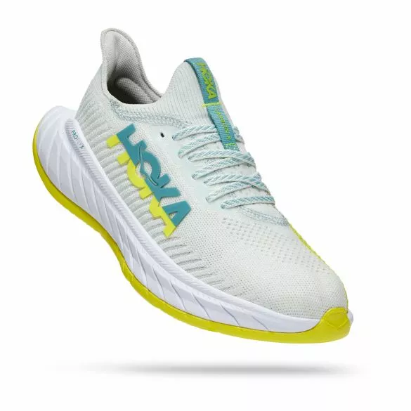 Hoka One One Hoka Carbon X 3 Hardloopschoenen Wit/geel Dames 4 Hoka One One Hoka Carbon X 3 Hardloopschoenen Wit/geel Dames - Afbeelding 2