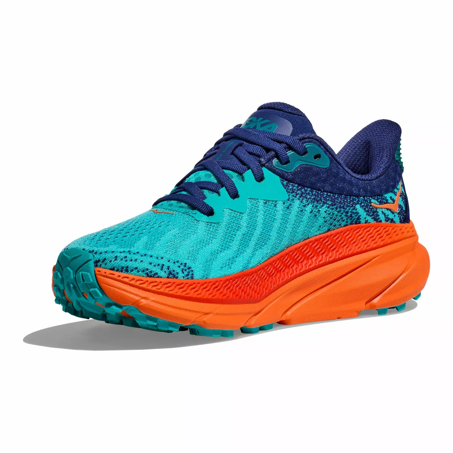 Hoka One One Hoka Challenger ATR 7 Hardloopschoenen Blauw/oranje Dames 4 Hoka One One Hoka Challenger ATR 7 Hardloopschoenen Blauw/oranje Dames - Afbeelding 2