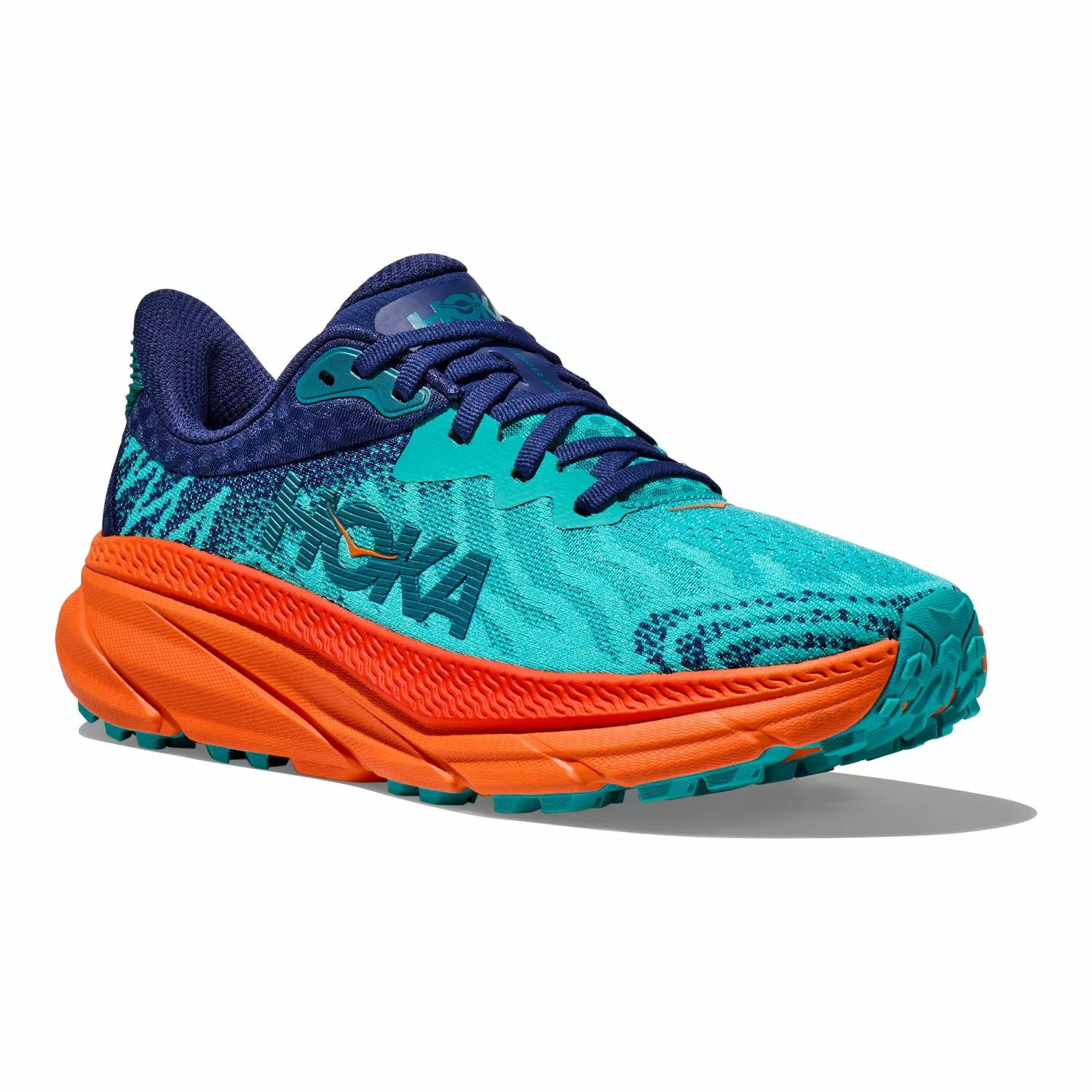 Hoka One One Hoka Challenger ATR 7 Hardloopschoenen Blauw/oranje Dames 6 Hoka One One Hoka Challenger ATR 7 Hardloopschoenen Blauw/oranje Dames - Afbeelding 4