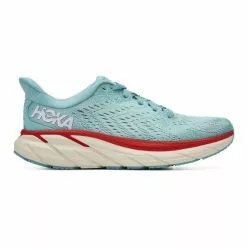Hoka One One Clifton 8 Hardloopschoenen Blauw/rood Dames