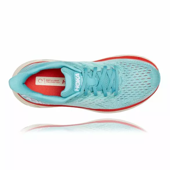 Hoka One One Clifton 8 Hardloopschoenen Blauw/rood Dames 6 Hoka One One Clifton 8 Hardloopschoenen Blauw/rood Dames - Afbeelding 4