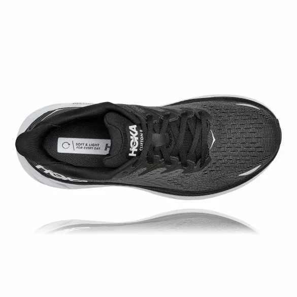 Hoka One One Clifton 8 Hardloopschoenen Zwart/wit Dames 6 Hoka One One Clifton 8 Hardloopschoenen Zwart/wit Dames - Afbeelding 4