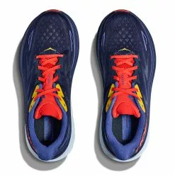 Hoka One One Hoka Clifton 9 Hardloopschoenen Blauw/rood Heren -Goedkope Sport Glans Winkel hoka hardloopschoenen 1127895 bbdgb