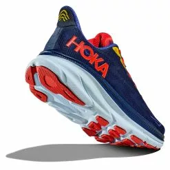 Hoka One One Hoka Clifton 9 Hardloopschoenen Blauw/rood Heren -Goedkope Sport Glans Winkel hoka hardloopschoenen 1127895 bbdgb 004