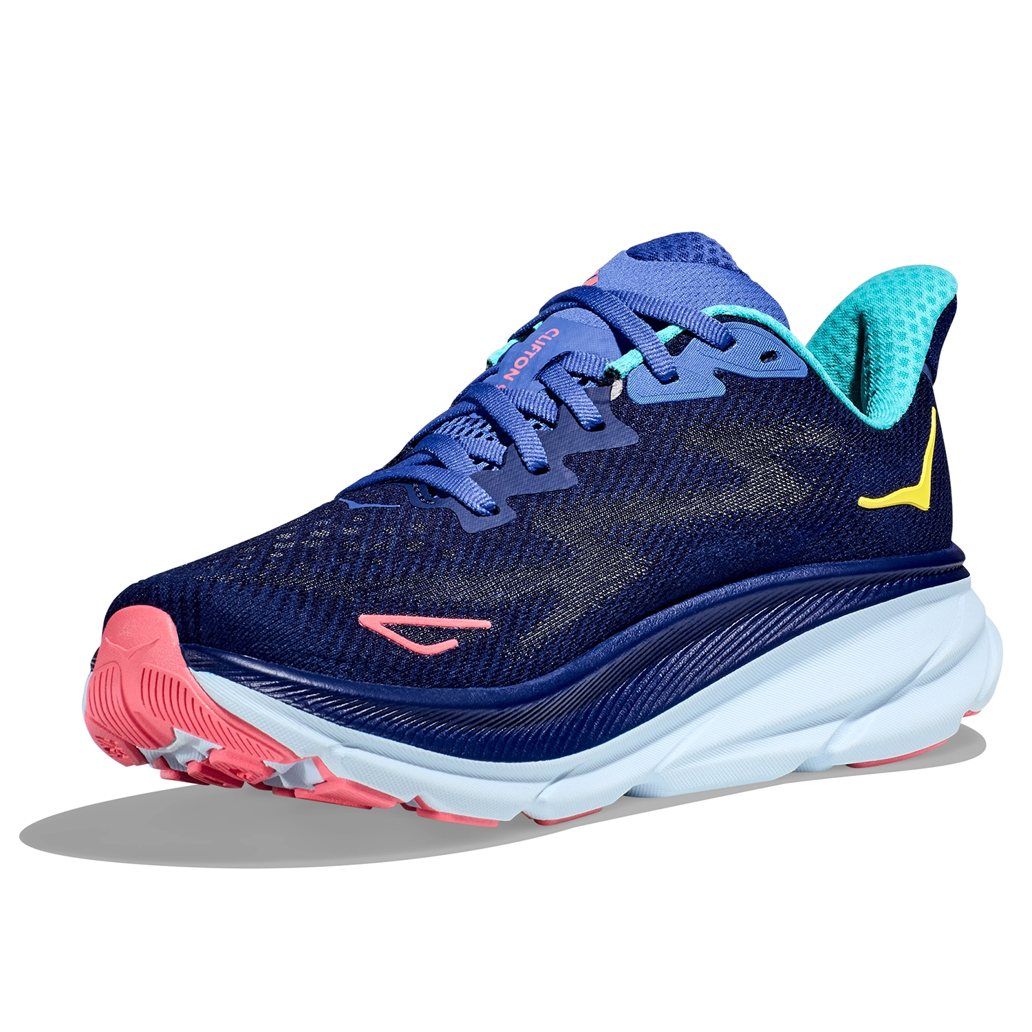 Hoka One One Hoka Clifton 9 Hardloopschoenen Blauw/roze Dames 4 Hoka One One Hoka Clifton 9 Hardloopschoenen Blauw/roze Dames - Afbeelding 2